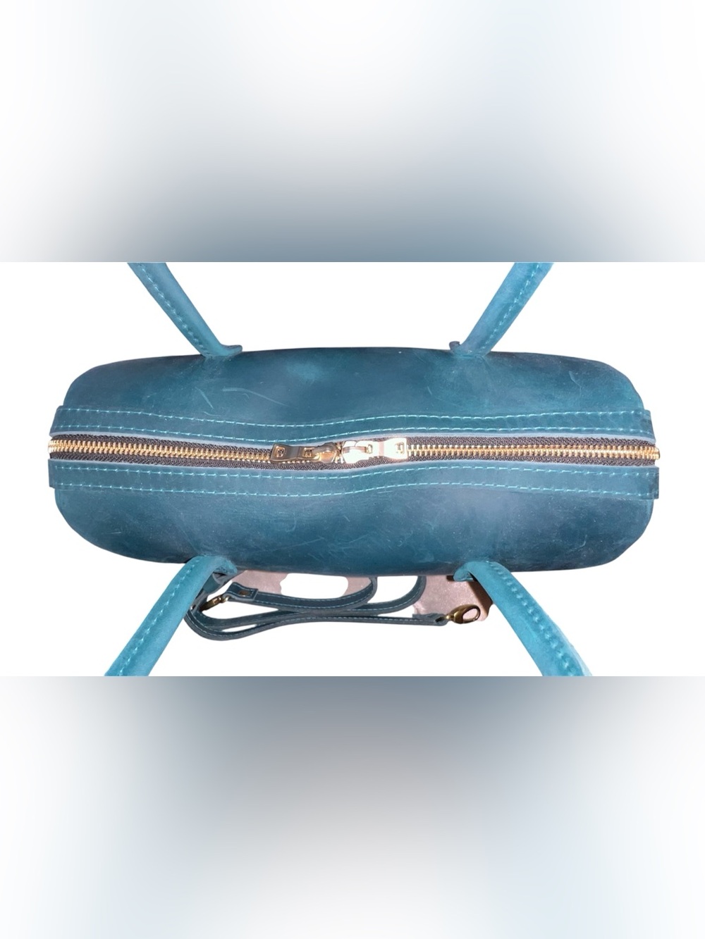 Portland Leather Westward Blue Oversized Sloan Bag - Picture 6 of 7